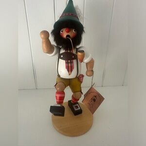 Christian Ulbricht German incense smoking man: 12.5” high